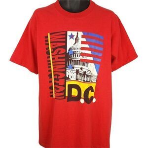 Washington DC T Shirt Vintage 90s The Capitol Building Made In USA Mens Size XL